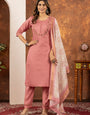 Peach Marina Silk Festive Wear Kurta Set