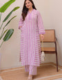 Purple Rayon Lining Printed Straight Kurta With Plazzo