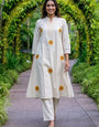 White Embroidery Thread Pure Cotton Outwear Cord Set
