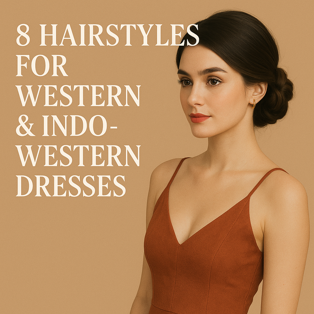 8 Hairstyles for Western & Indo-Western Dresses