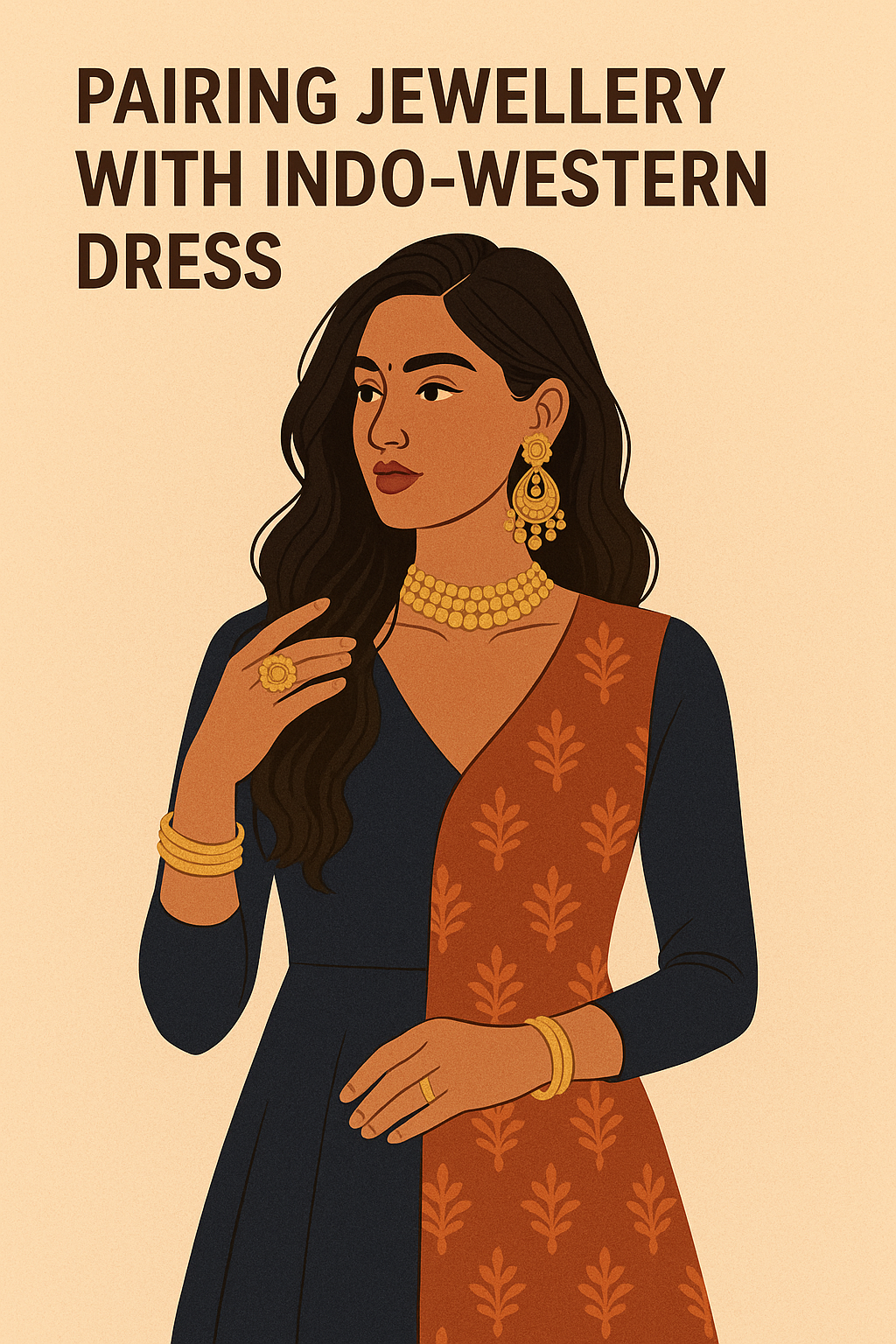 Pairing Jewellery with Indo-Western Dress