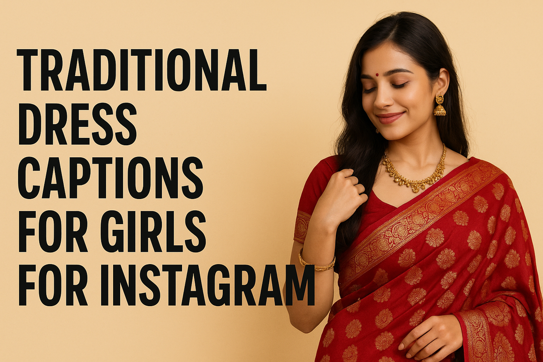 Traditional Dress Captions for Girls for Instagram