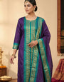 Kanchi Cotton Purple Festive Kurta And Dupatta