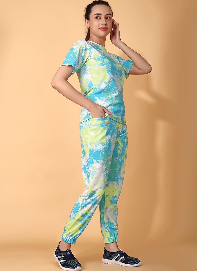 Multi Color Printed Night Wear Cord Set
