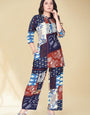 Multi Color Printed Front Placket Cotton Cord Set