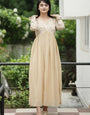 Trendy Beige Georgette Maxi dress