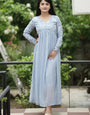 Stunning Sky Blue Georgette Maxi dress