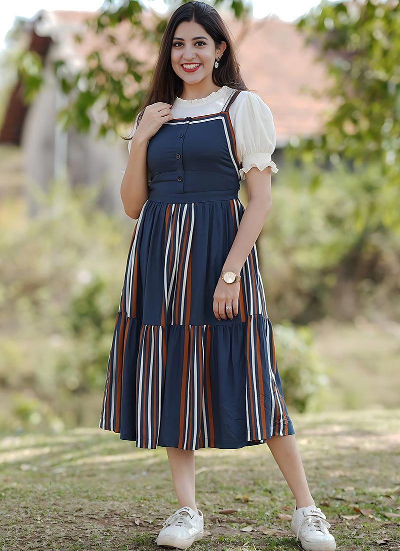 Buy Blue Indo Western Dress For Women in Dark & Light Shinisha Buy Blue Indo Western Dress For Women in Dark & Light Shinisha