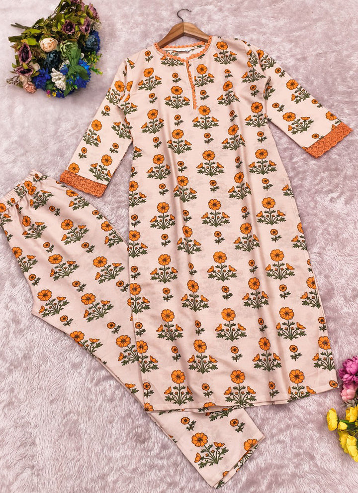 Yellow Rayon Printed Calf Length Straight Kurta Pant