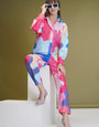 Multi Color Printed Cotton Rayon Cord Set