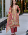 Beige Silk Blend Printed Daily Wear Kurta Set