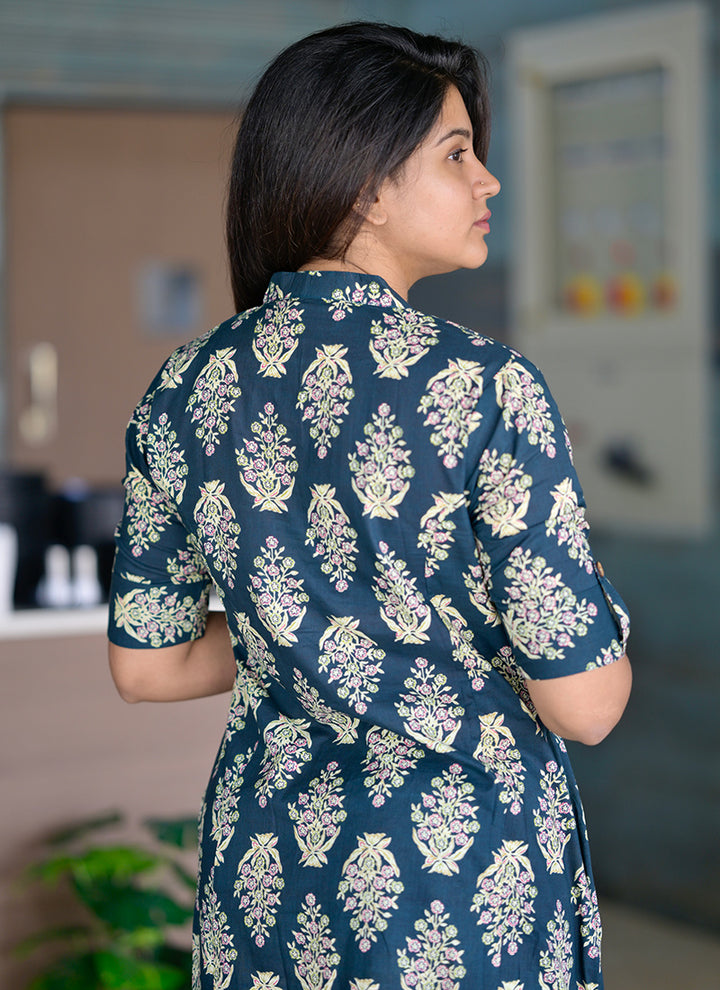 Rama Green Cotton Printed Casual Wear Cord Set