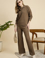 Brown Cotton Blend Outwear Co-Ord Set