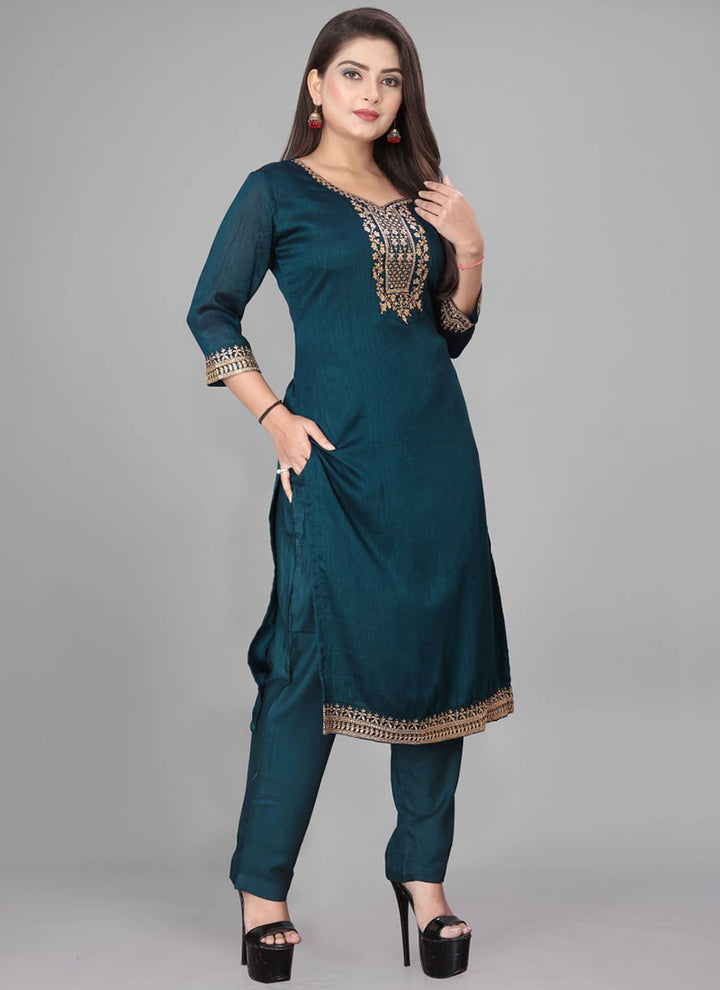 Rama Cotton Blend Traditional Kurta Set