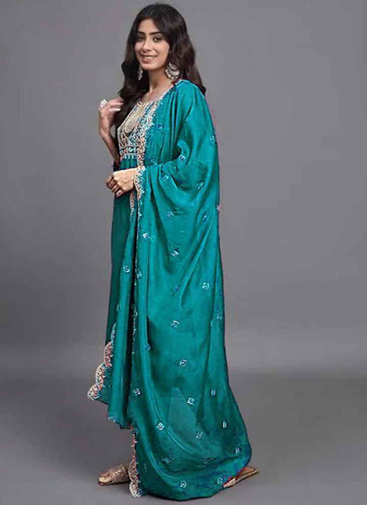 Rama Cotton Blend Embroidered Kurta Set