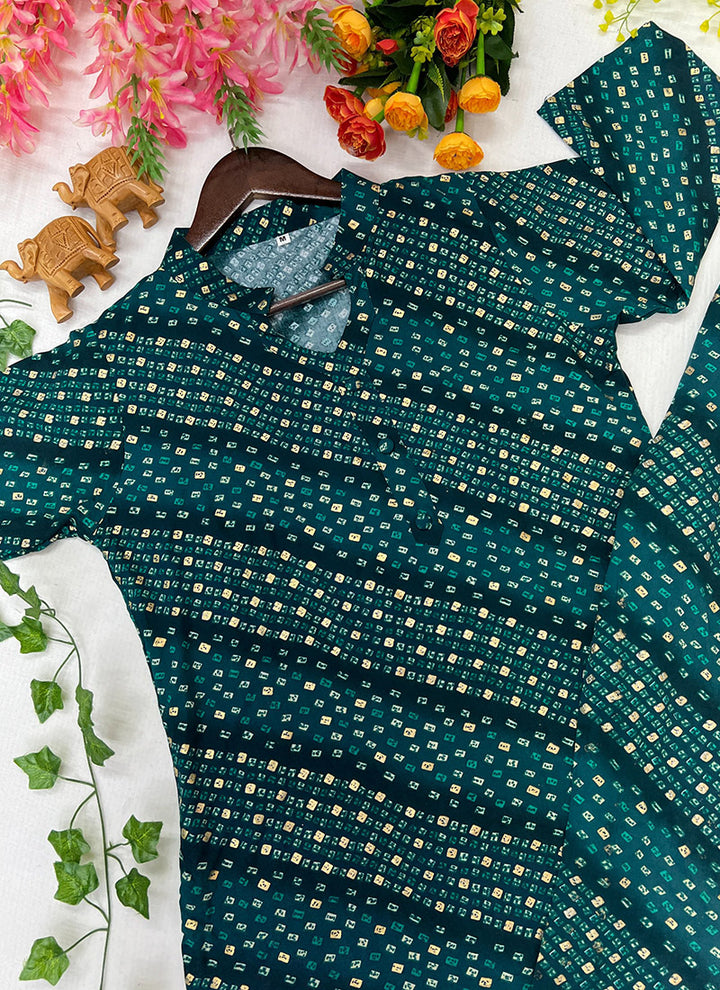 Rama Soft Rayon Cotton Bandhani Printed Cord Set
