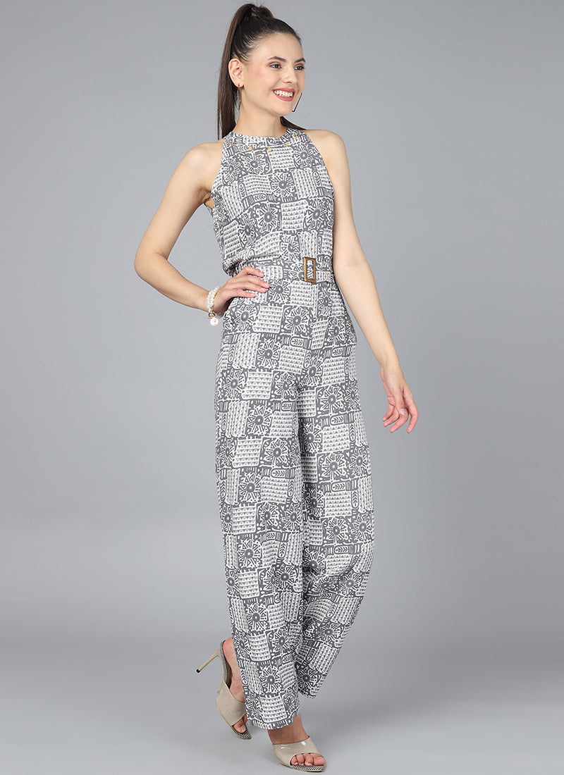 Ethnic Pastel Printed Jumpsuit  SOUP by Sougat Paul