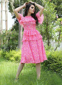 Designer Faux Georgette One Piece Dress