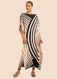Multi Color Soft Satin Party wear Kaftan Dress
