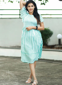 Light Green Rayon Party Wear Kurti