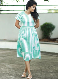 Light Green Rayon Party Wear Kurti