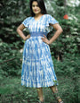 Blue Rayon Western Designer Kurti