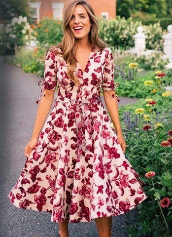 Floral Printed Designer One Piece Dress